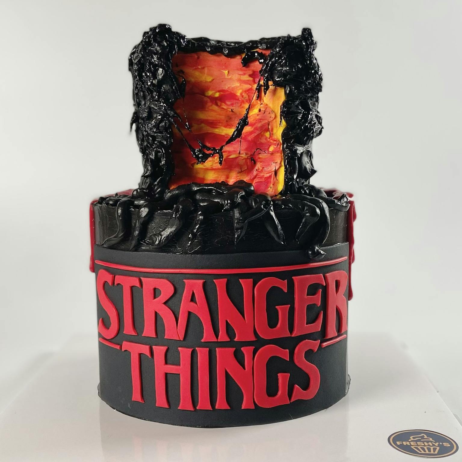 Stranger Things upside down cake